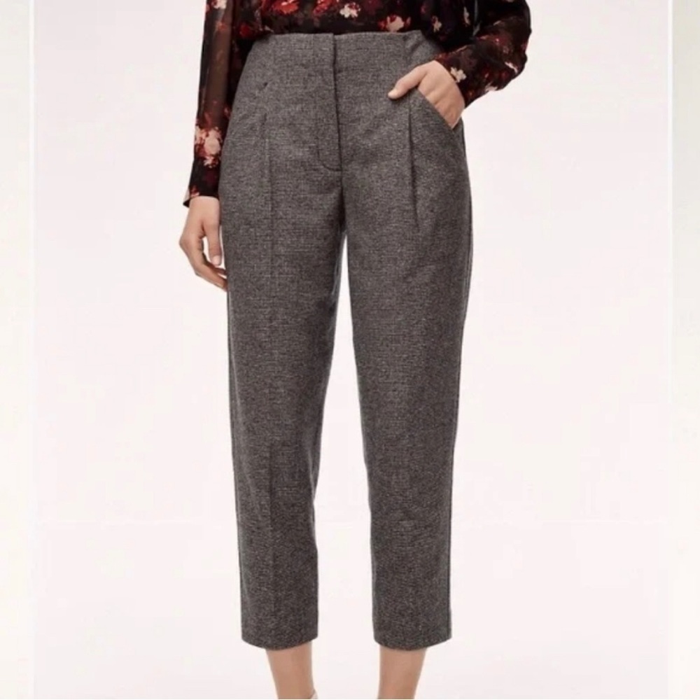 Aritzia Wilfred Chambery Wool Cashmere Blend Crop  Pant in Gray Size 0